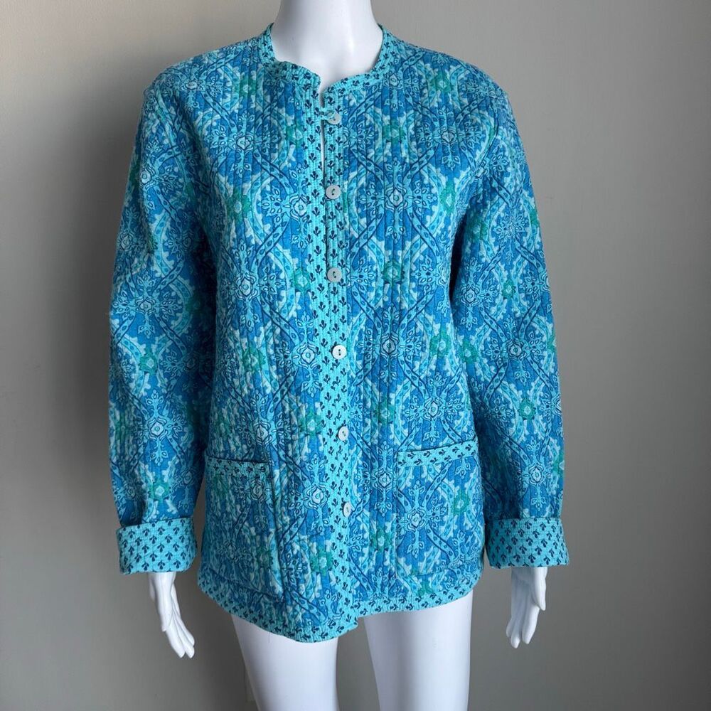 Appleseeds Reversible Quilted Patchwork Jacket 10… - image 1